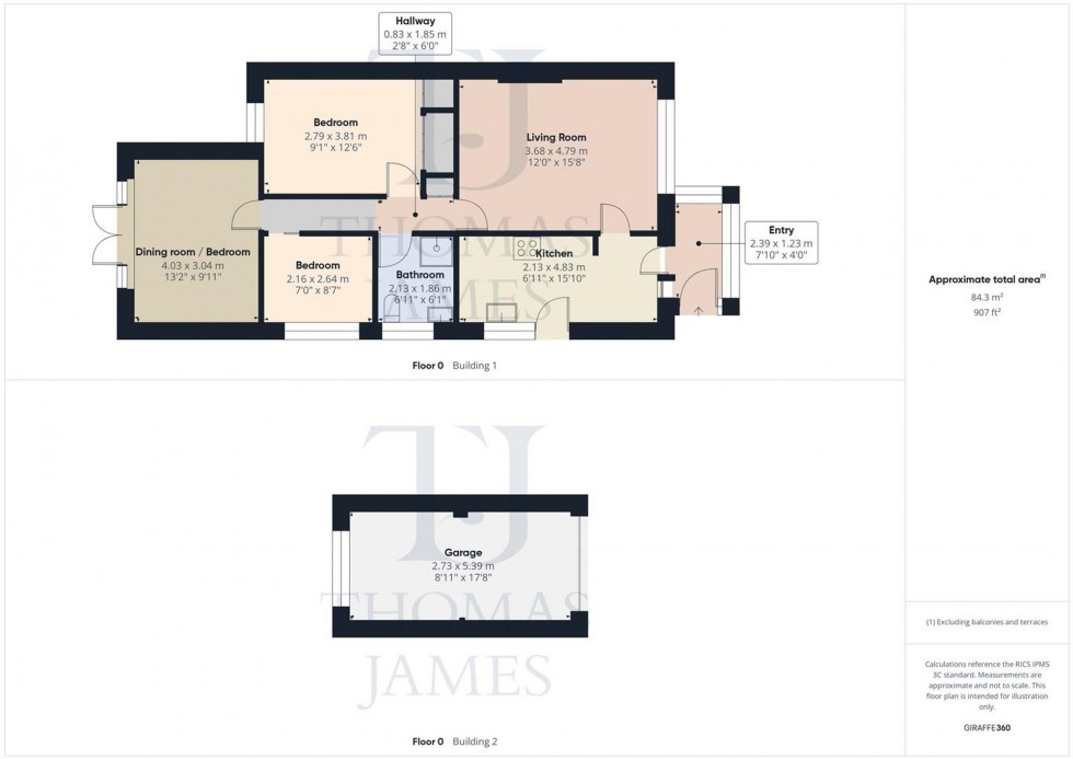 Floorplan for Maple Close, Keyworth, NG12