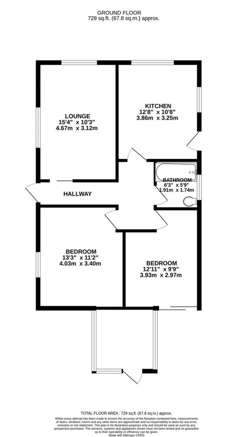 Floorplan for Hall Drive, Gotham, Nottingham