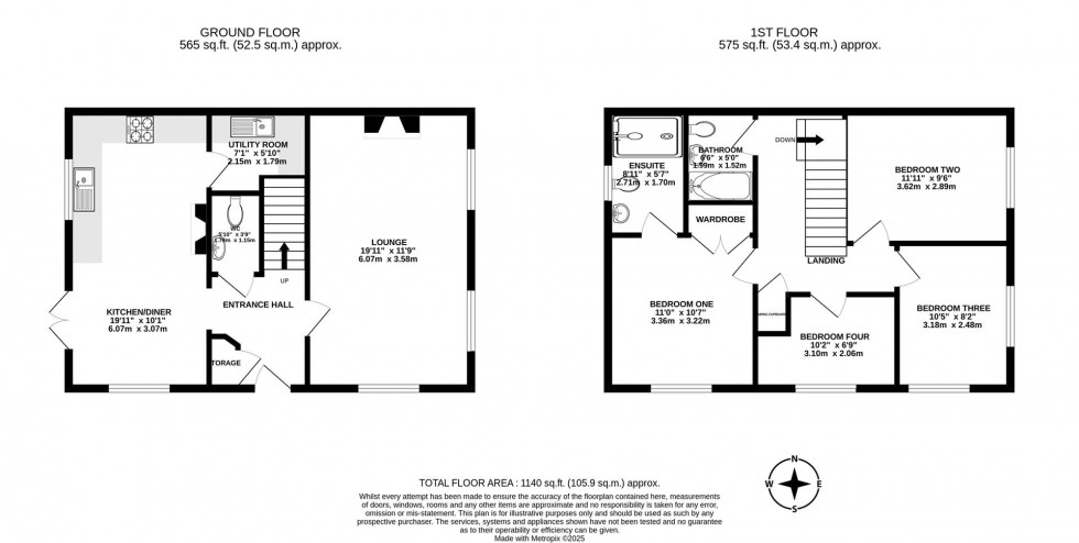 Floorplan for Tongue Way, Ruddington, Nottingham