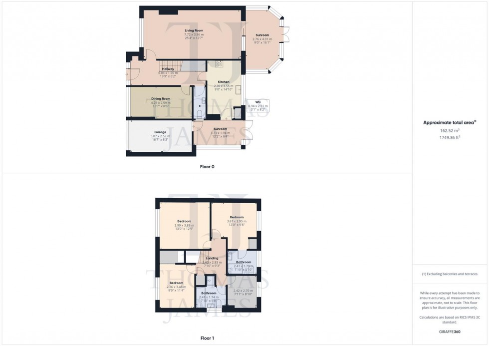 Floorplan for Pinfold Close, Kinoulton, Nottingham
