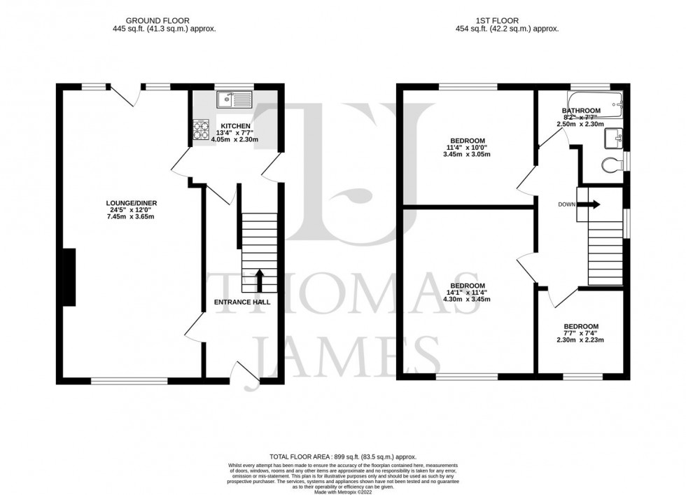 Floorplan for Elms Close, Ruddington, Nottingham
