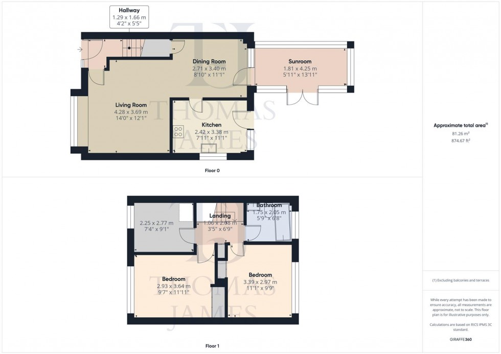 Floorplan for Woodland Close, Cotgrave
