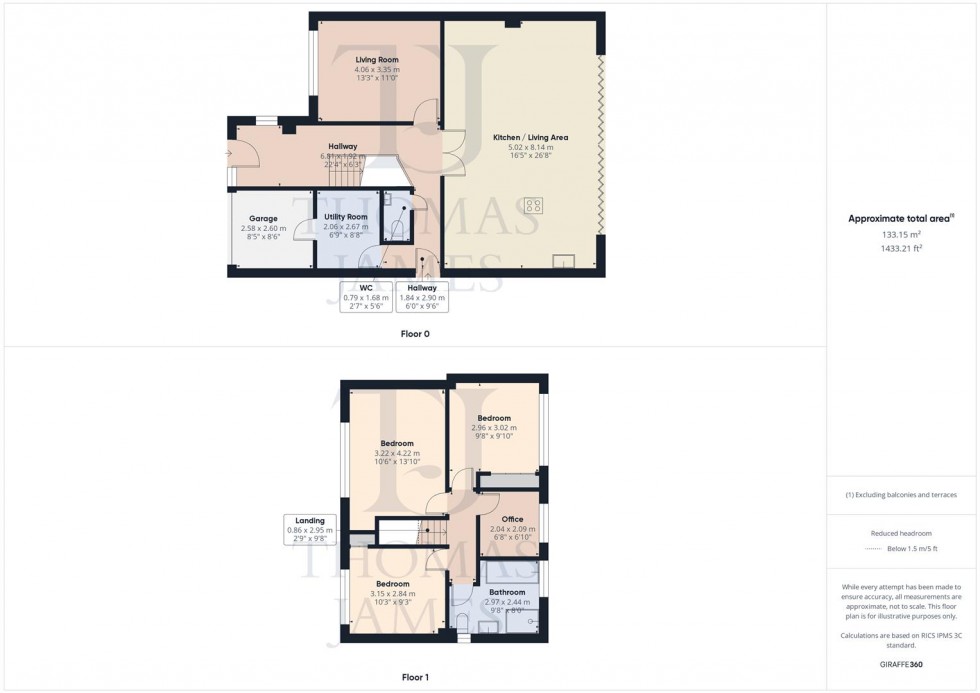 Floorplan for Hales Close, Cotgrave