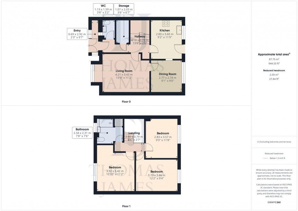 Floorplan for Grainger Avenue, West Bridgford, Nottingham