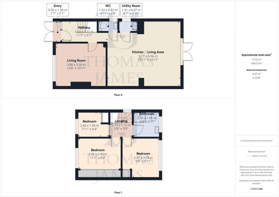 Floorplan for Quinton Close, Silverdale. Nottingham