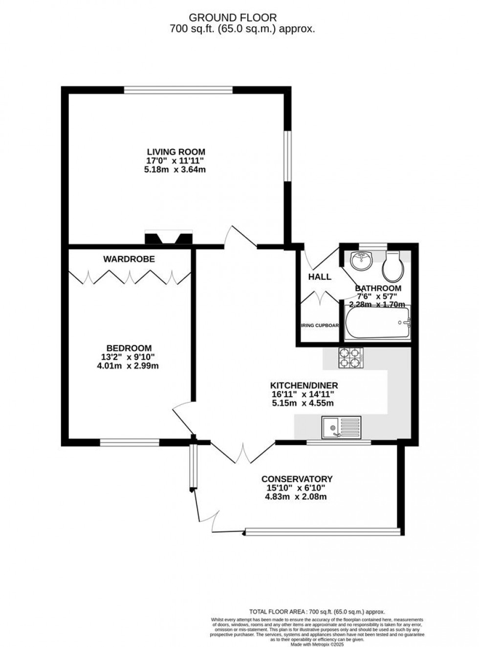 Floorplan for Bassingfield, Radcliffe-On-Trent, Nottingham