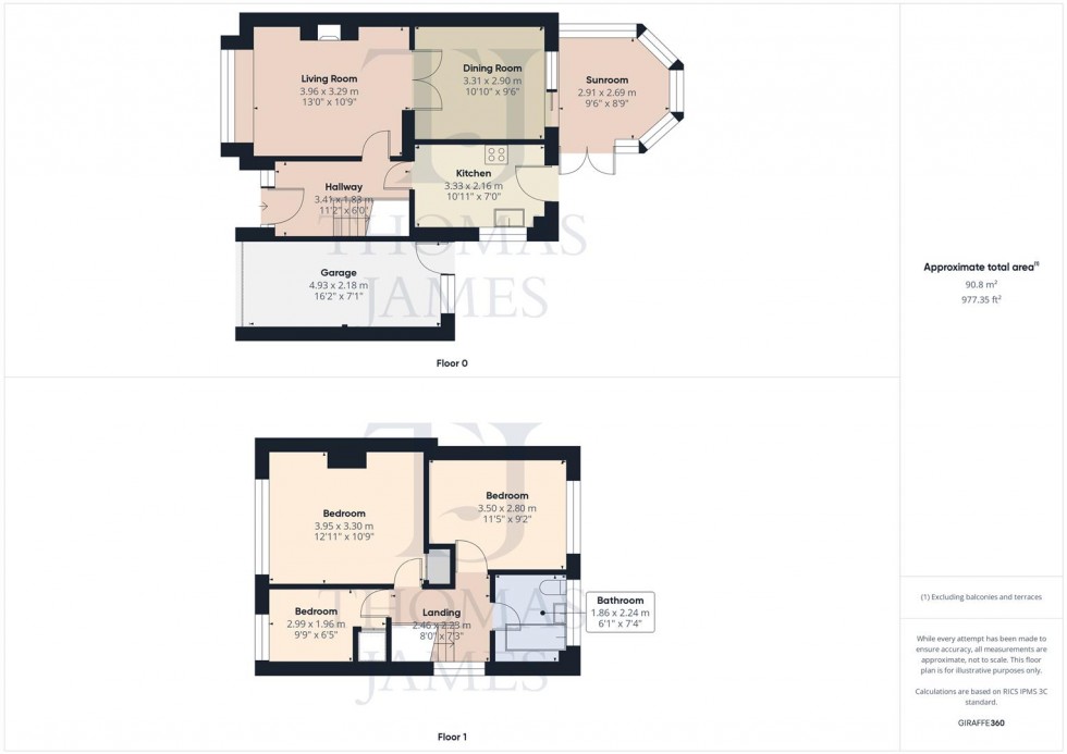 Floorplan for Smiths Close, Cropwell Bishop, Nottingham
