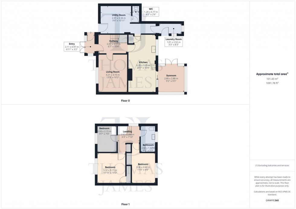Floorplan for Woodsford Grove, Clifton Nottingham