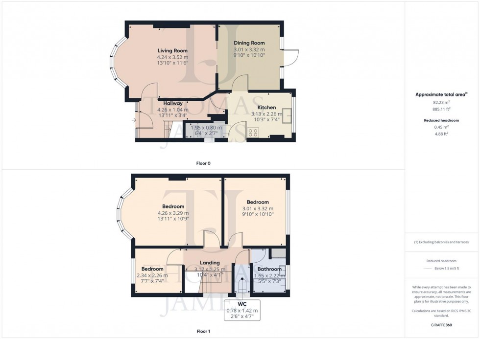 Floorplan for Elms Close, Ruddington, Nottingham