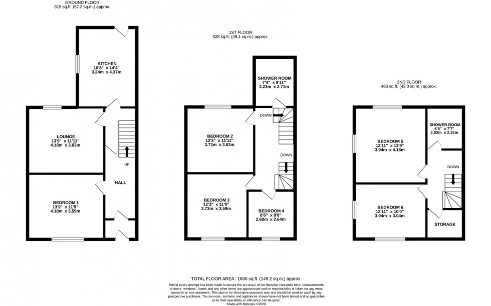 Floorplan for Forest Road East, Nottingham
