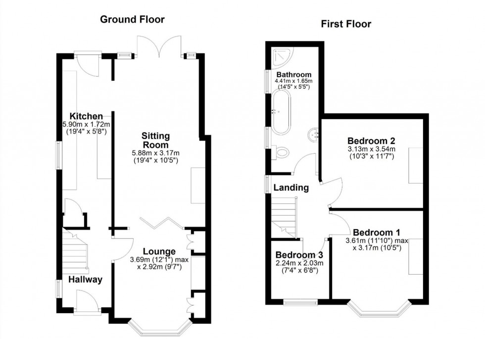 Floorplan for Devon Drive, Ruddington, Nottingham