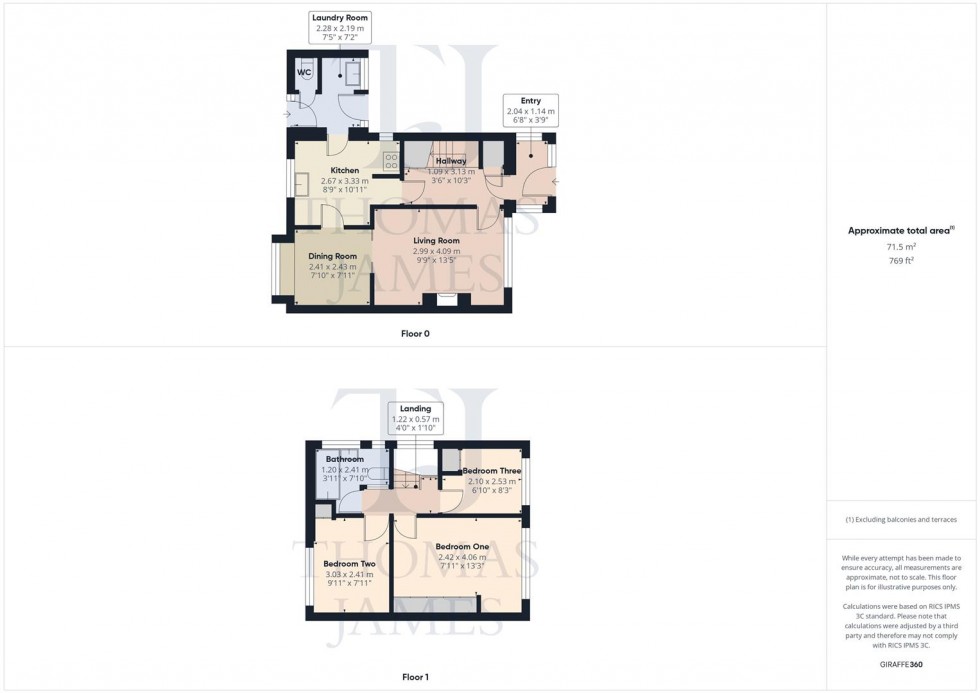 Floorplan for St. Peters Crescent, Ruddington, Nottingham