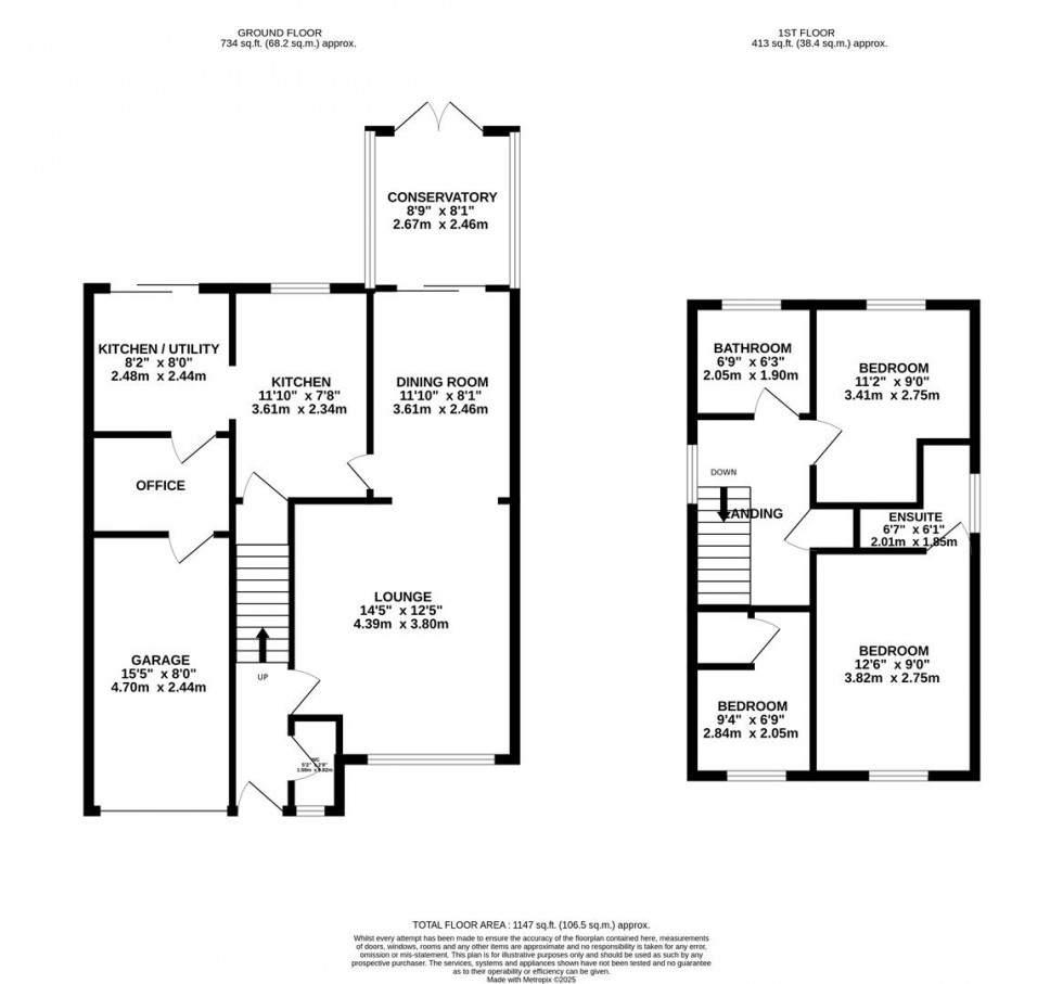 Floorplan for Leivers Close, East Leake, Loughborough