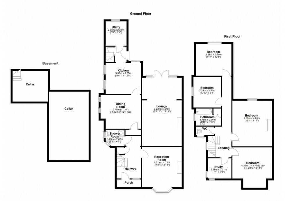 Floorplan for Manor Park, Ruddington, Nottingham