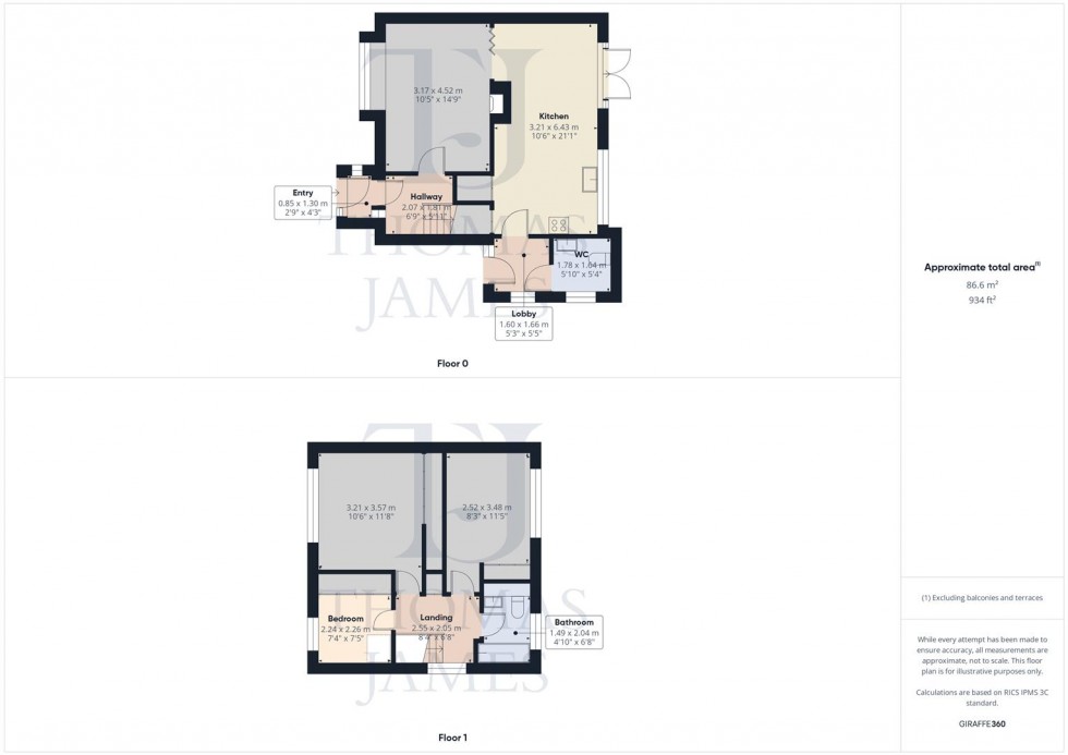 Floorplan for Jasper Close, Radcliffe-On-Trent, Nottingham