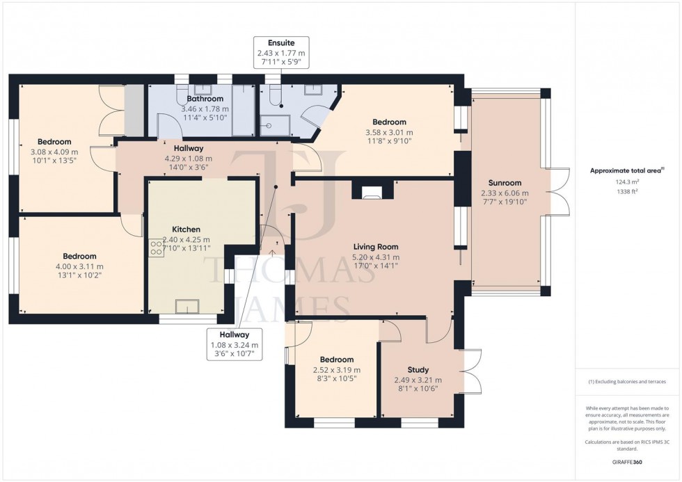 Floorplan for Elms Close, Ruddington, Nottingham