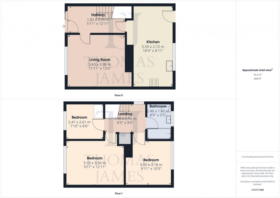 Floorplan for Whitelands, Cotgrave, Nottingham