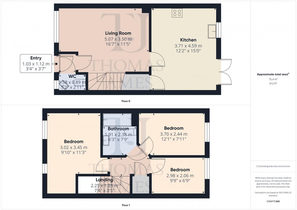 Floorplan for Marshall Drive, Ruddington, Nottingham