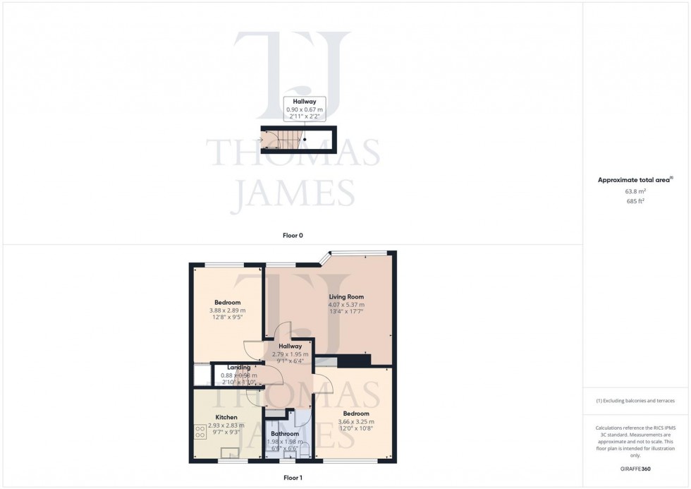 Floorplan for Ling Crescent, Ruddington, Nottingham