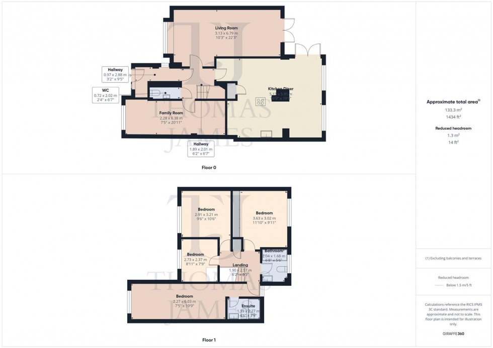 Floorplan for Ash Lea Close, Cotgrave, Nottingham