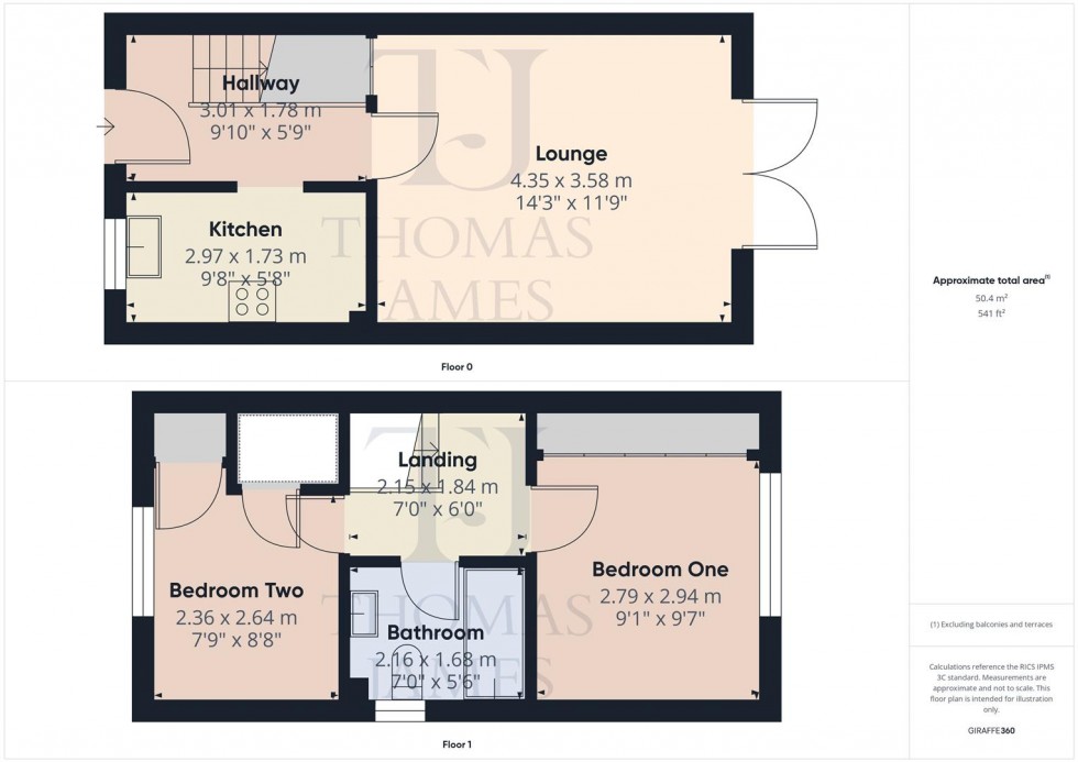 Floorplan for Hotspur Drive, Colwick, Nottingham