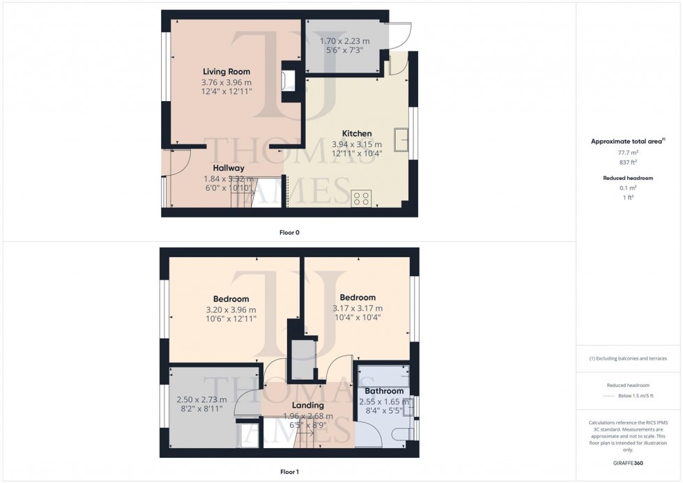 Floorplan for Bramble Way, Cotgrave, Nottingham