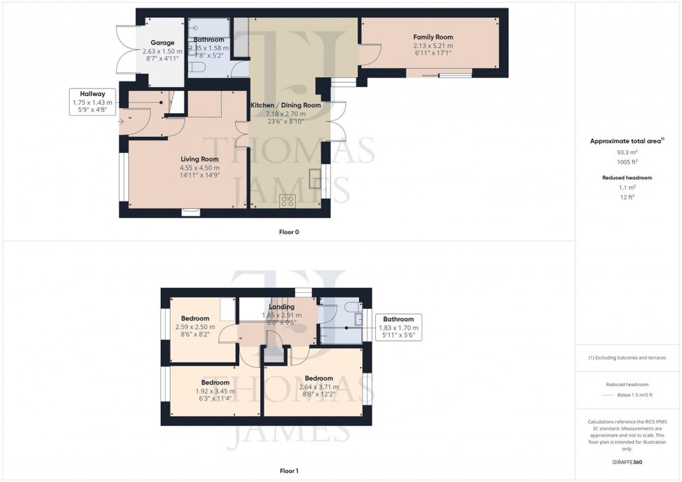 Floorplan for Ash Lea Close, Cotgrave