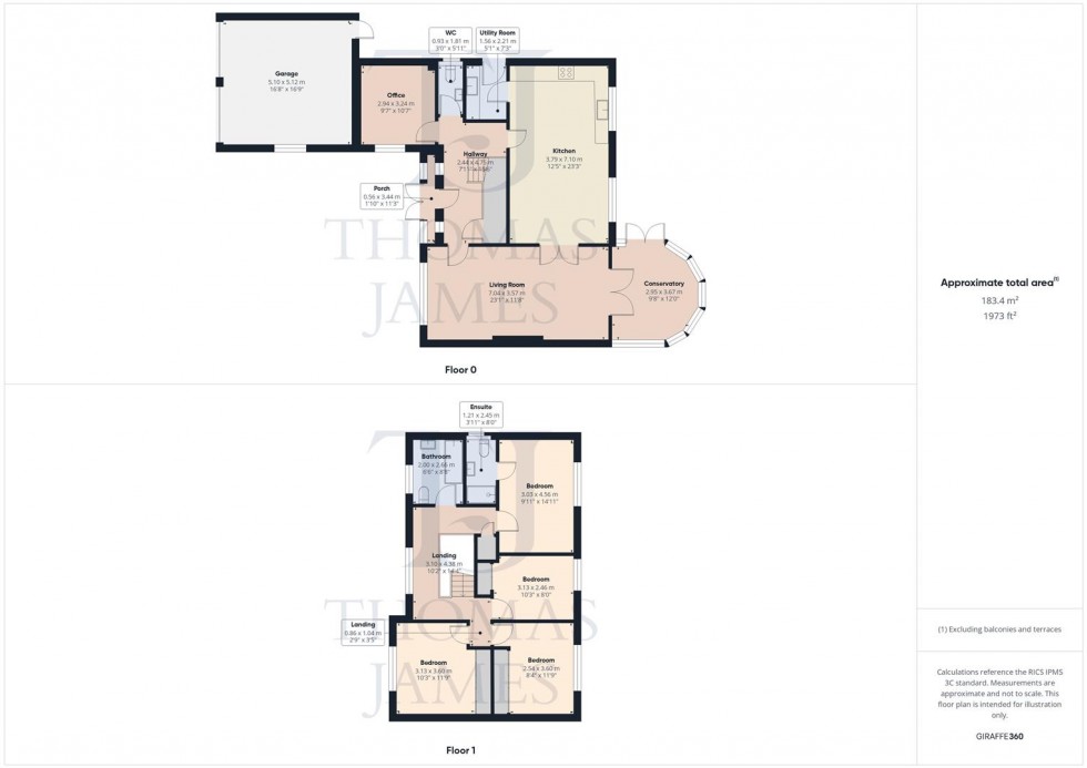 Floorplan for High Meadow, Tollerton, Nottingham