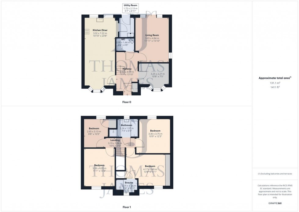 Floorplan for Willow Road, Cotgrave, Nottingham