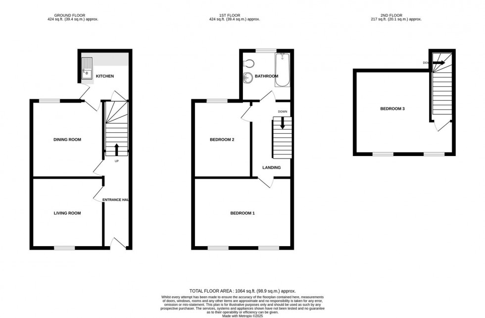 Floorplan for Lees Hill Street, Nottingham