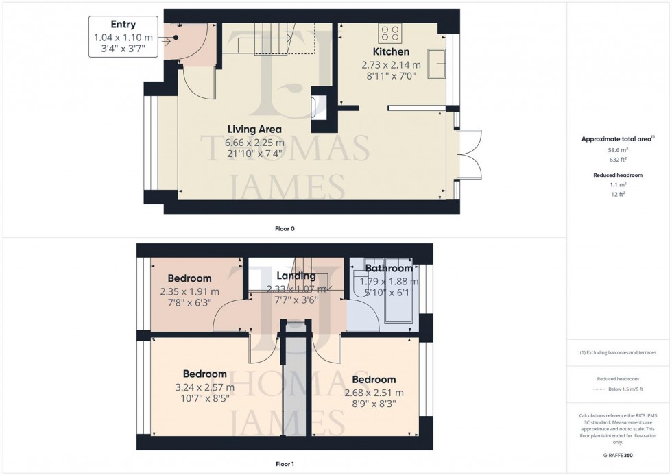 Floorplan for Hawthorne Avenue, Cotgrave, Nottingham