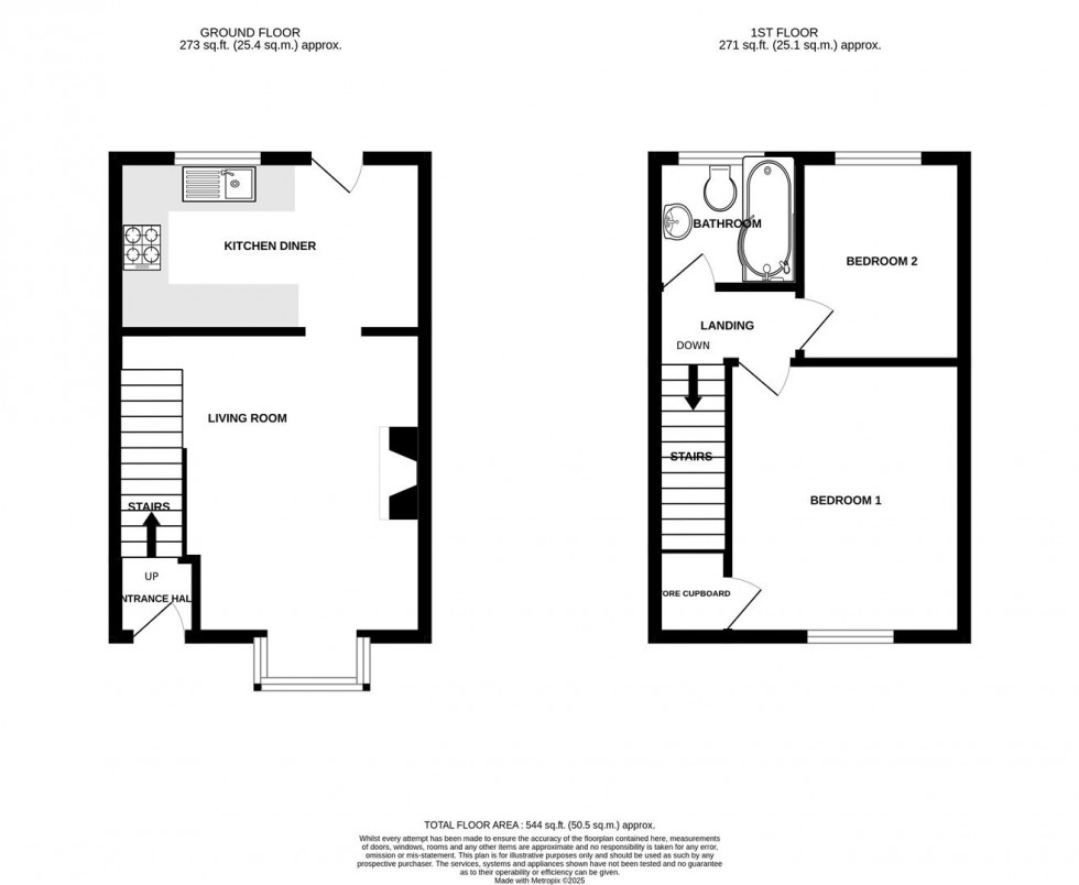 Floorplan for Thorntons Close, Cotgrave, Nottingham