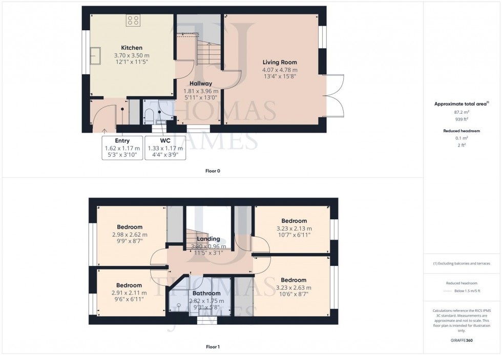 Floorplan for Hickling Way, Cotgrave