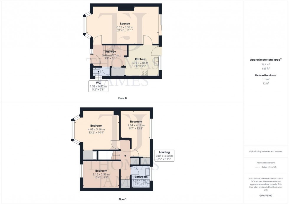 Floorplan for Fergus Close, Nottingham