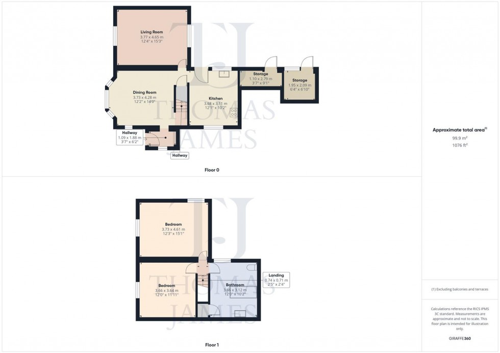 Floorplan for Kirk Lane, Ruddington, Nottingham