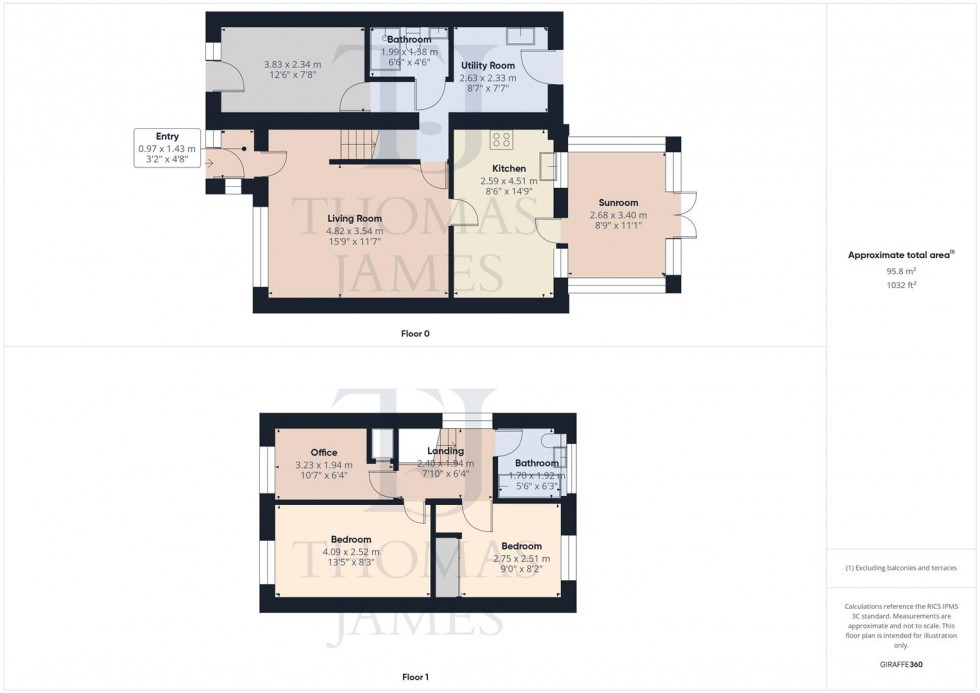 Floorplan for Kingston Drive, Cotgrave