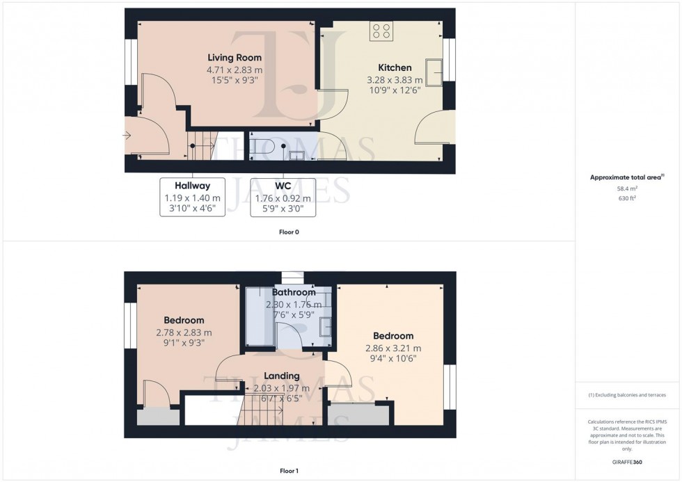 Floorplan for Hallam Drive, Radcliffe-On-Trent, Nottingham