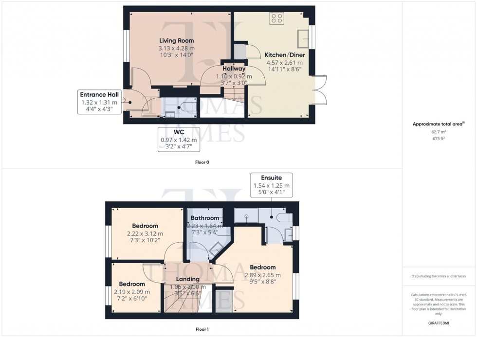 Floorplan for Tongue Way, Ruddington, Nottingham