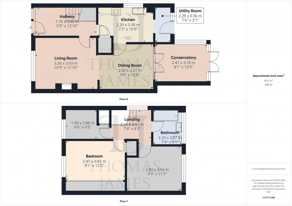 Floorplan for Hall Drive, Cropwell Bishop, Nottingham