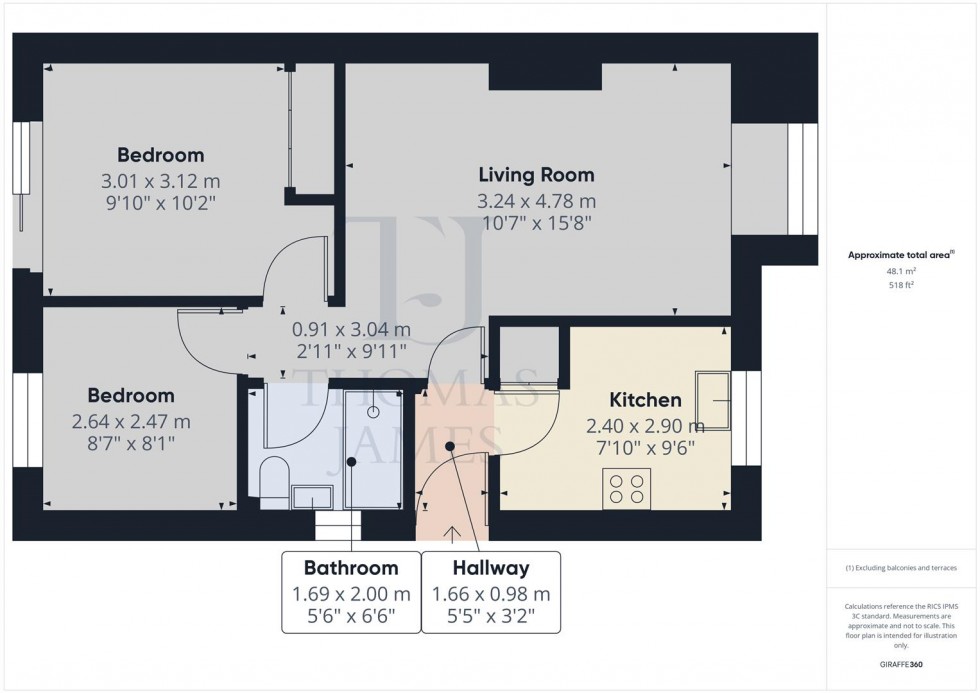 Floorplan for Thorntons Close, Cotgrave, Nottingham