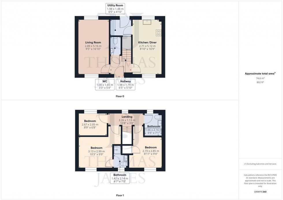 Floorplan for Marshall Drive, Ruddington, Nottingham