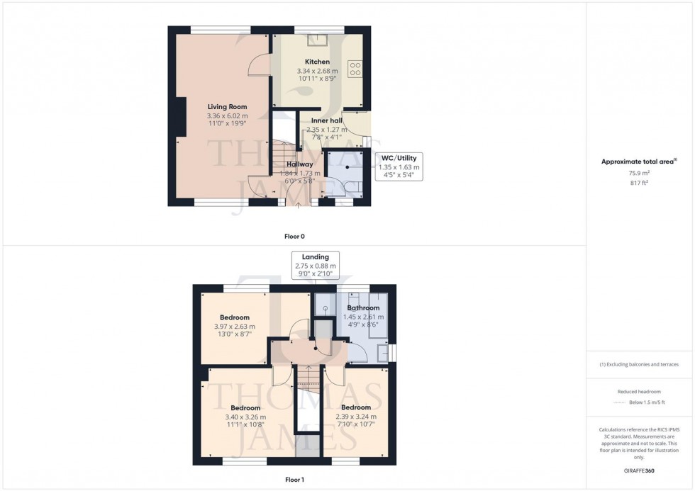 Floorplan for Brandish Crescent, Nottingham