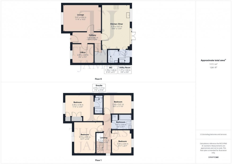 Floorplan for Marshall Drive, Ruddington, Nottingham