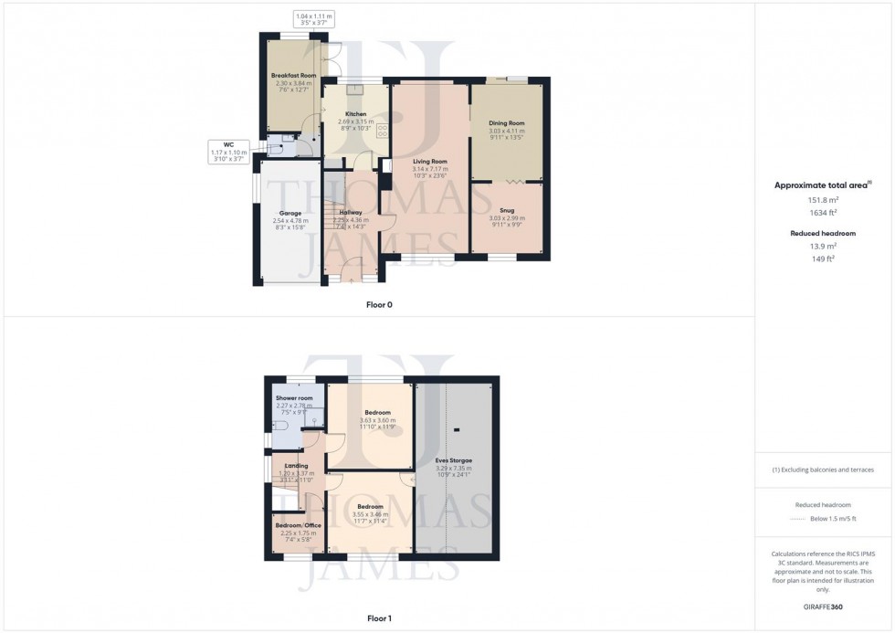 Floorplan for Boswell Close, Kinoulton, Nottingham