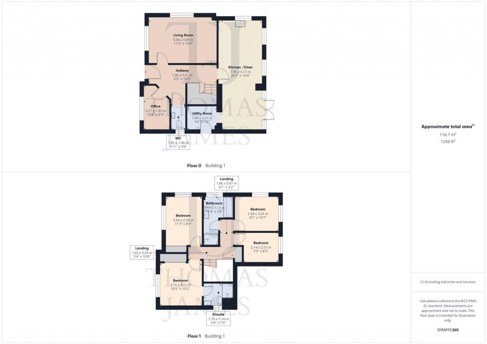 Floorplan for Marl Close, Ruddington, Nottingham