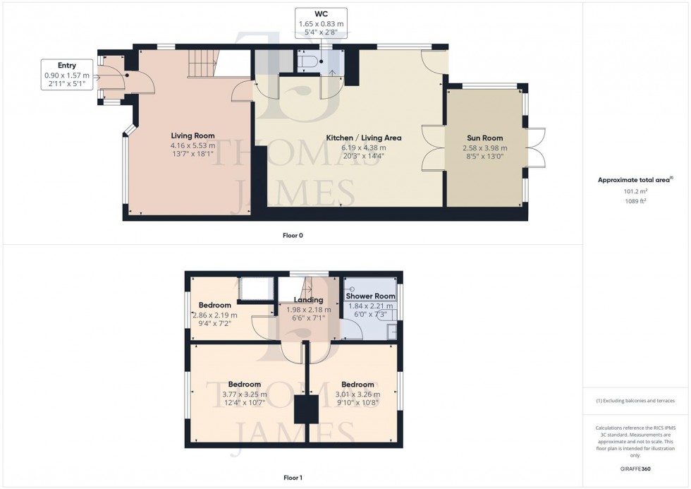 Floorplan for Packman Drive, Ruddington, Nottingham
