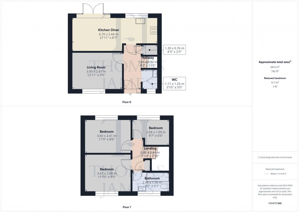 Floorplan for Ringleas, Cotgrave, Nottingham