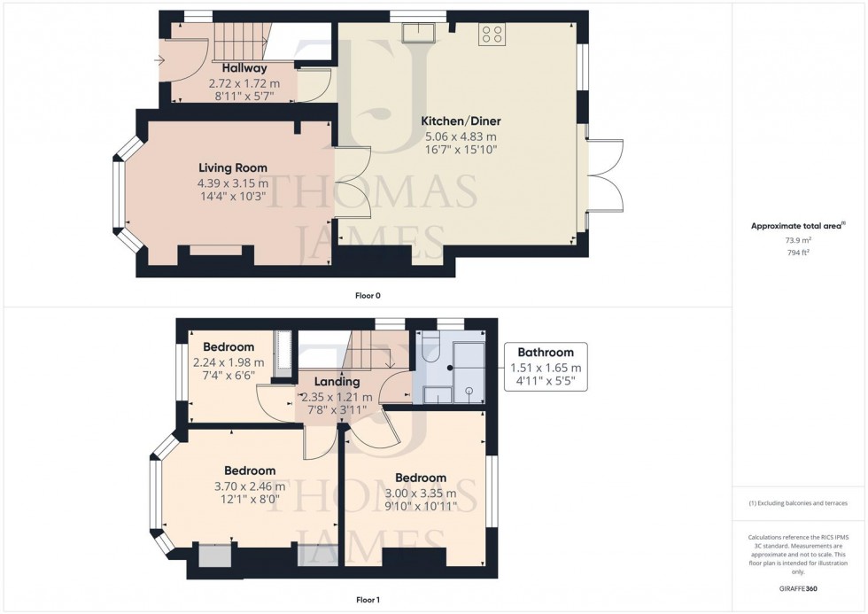 Floorplan for Ashworth Avenue, Ruddington