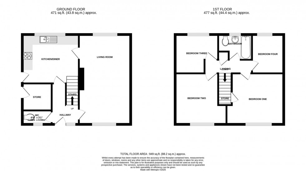 Floorplan for Deans Court, Cotgrave, Nottingham
