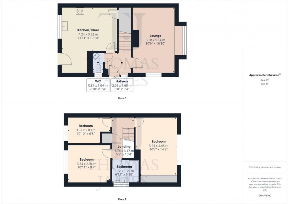 Floorplan for Harvey Close, Nottingham